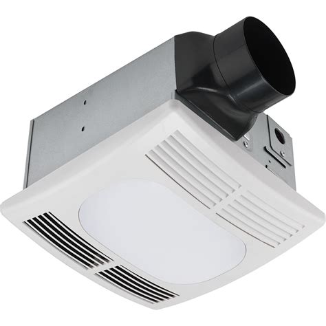5-Sone 90-CFM Brushed Nickel, Matte Black, and Brushed Gold Decorative Lighted Bathroom Ventilator Fan ENERGY STAR in the Bathroom Fans & Heaters department at Lowe's. . Lowes bathroom fan